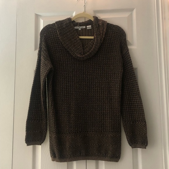 eight eight eight Sweaters - Medium Cowl-Neck Brown Sweater